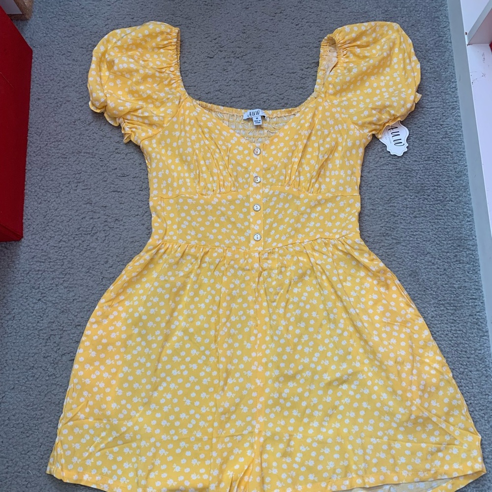 yellow summer romper